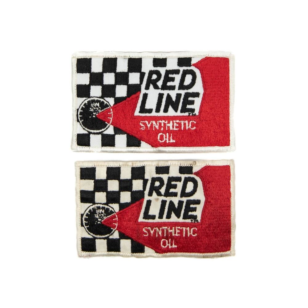 Vintage Red Line Automotive Racing Patches